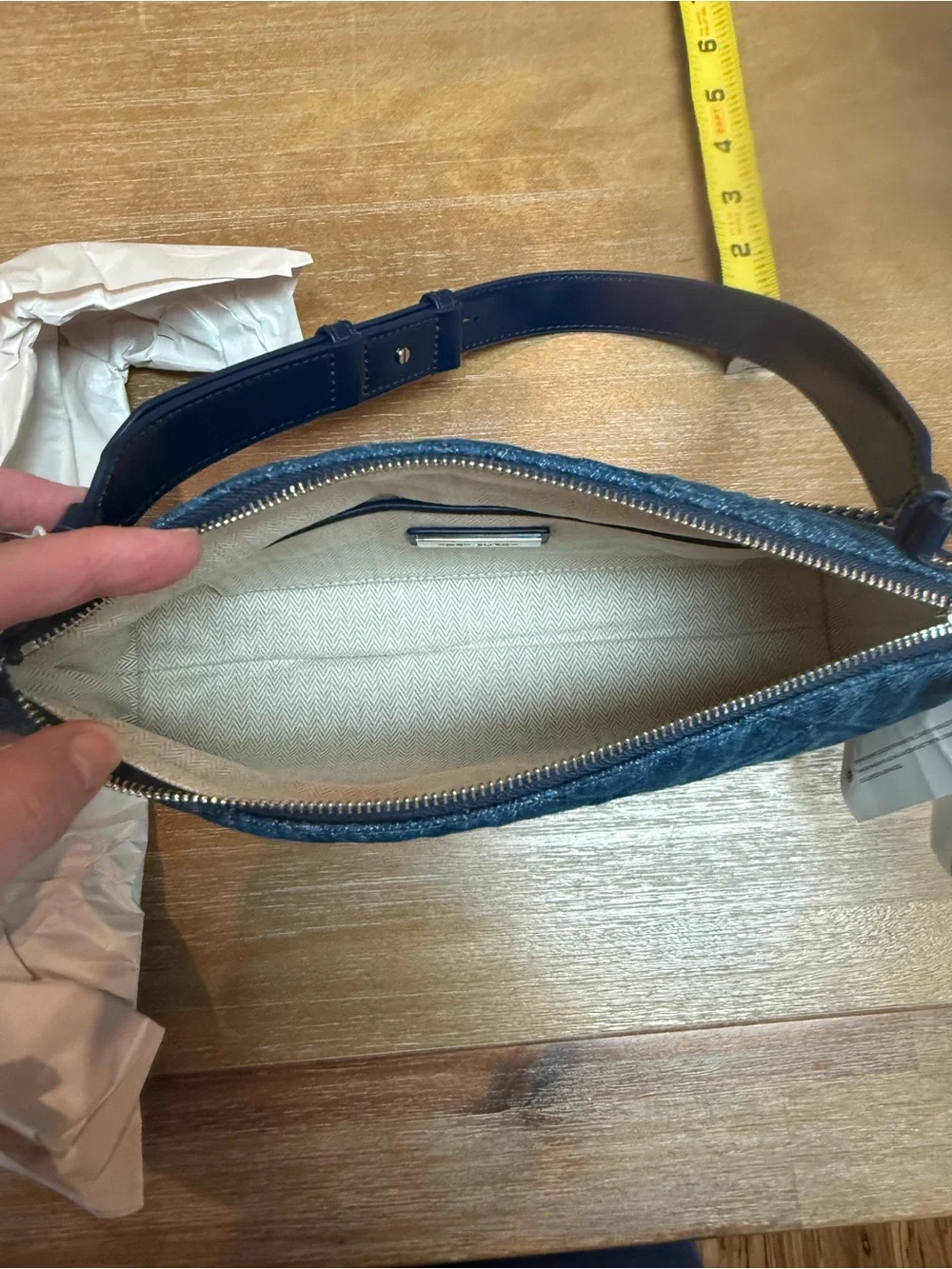 Tory Burch Willa Denim Quilted Shoulder Bag